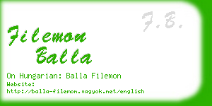 filemon balla business card